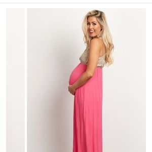 Pinkblush maternity maxi dress